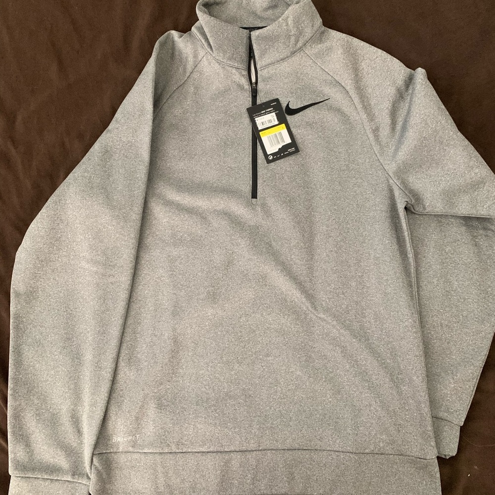 Grey Nike Quarter Zip SweatShirt
